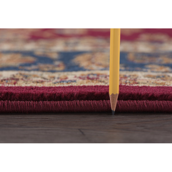 Astoria Grand Clarence Oriental Area Rug in Red/Navy Blue & Reviews